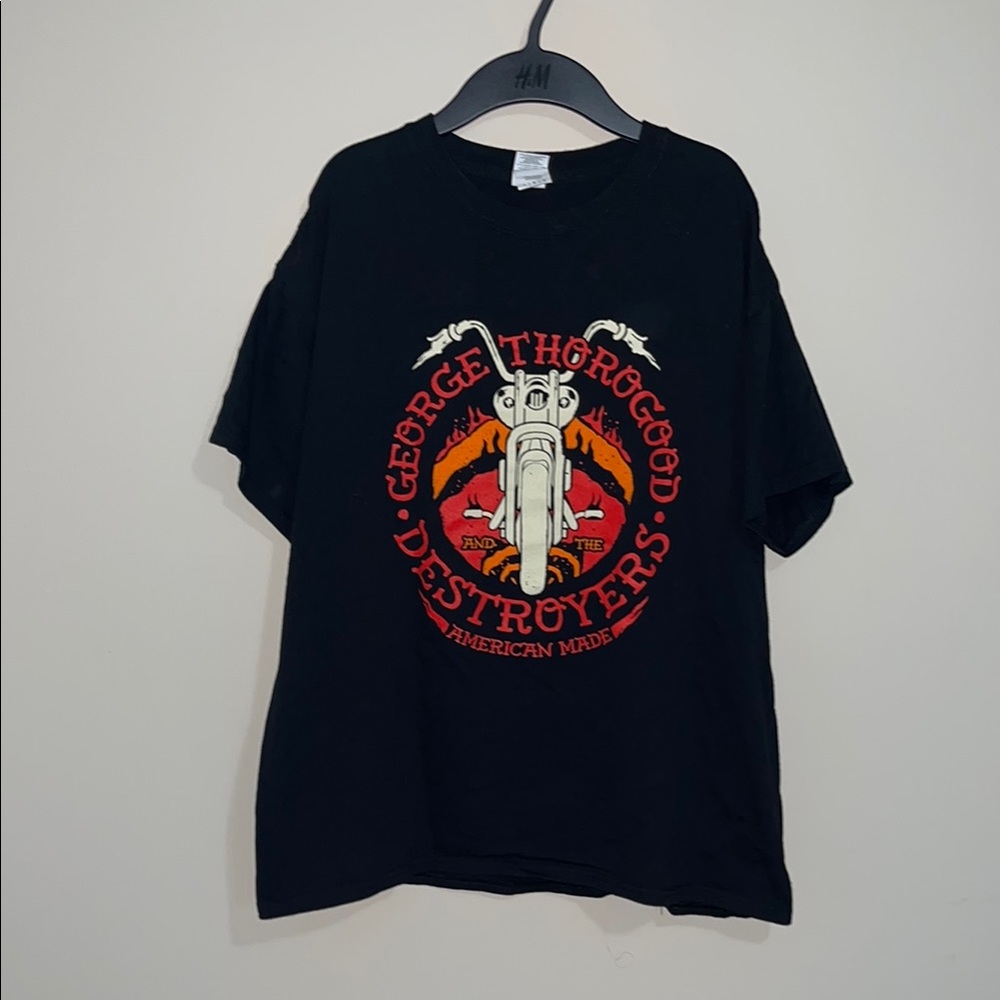 Gildan George Thorogood American made motorcycle t shirt - Picture 1 of 7